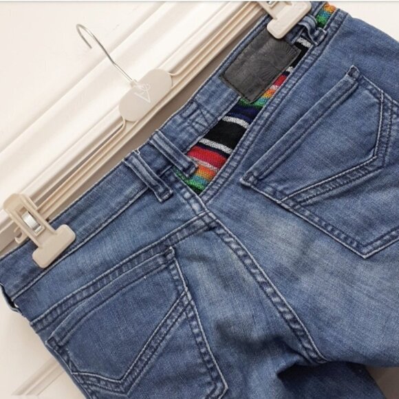 𝅺volcom boho rainbow patch insert skinny fit jeans - Picture 2 of 5